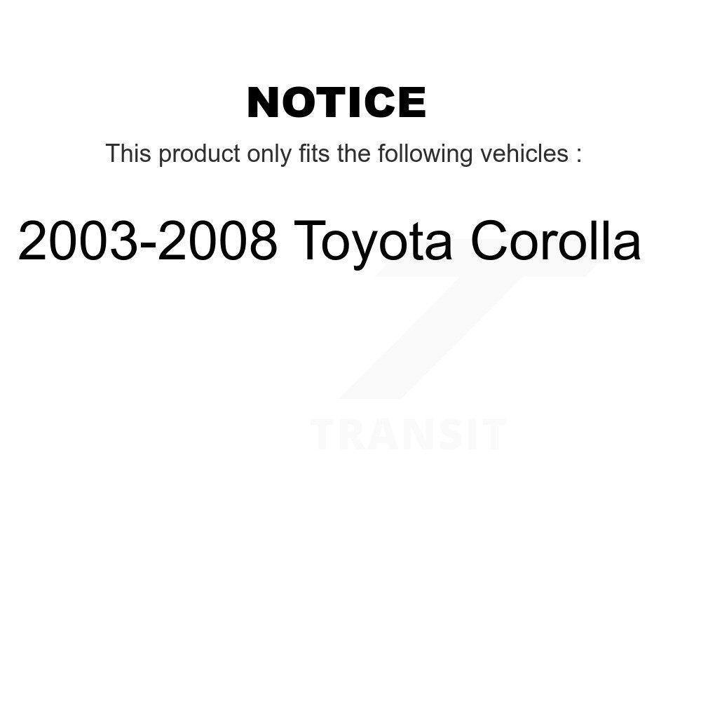 Front Outer & Inner Steering Tie Rod End Kit For 2003-2008 Toyota Corolla KTR-105062