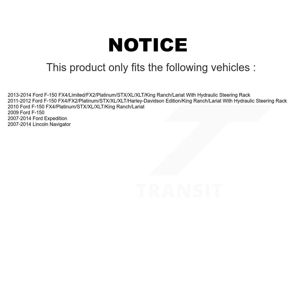 Front Outer & Inner Steering Tie Rod End Kit For Ford F-150 Expedition Lincoln Navigator KTR-105068