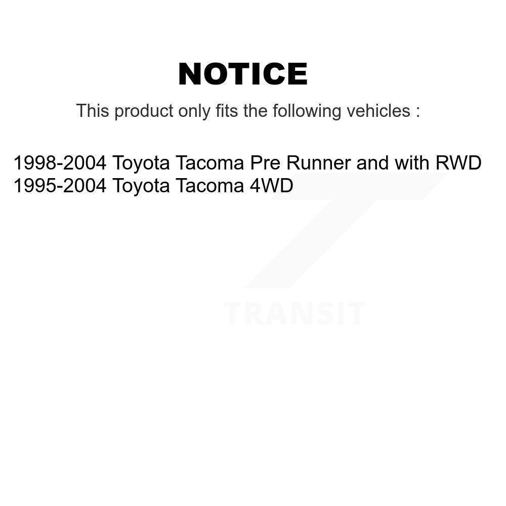 Front Outer & Inner Steering Tie Rod End Kit For Toyota Tacoma KTR-105079