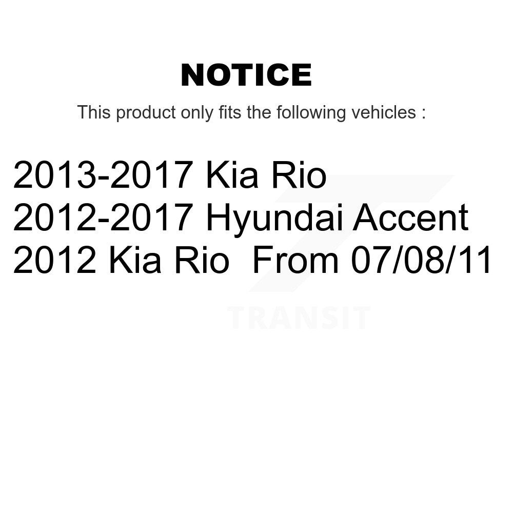 Front Outer & Inner Steering Tie Rod End Kit For Hyundai Accent Kia Rio KTR-105089