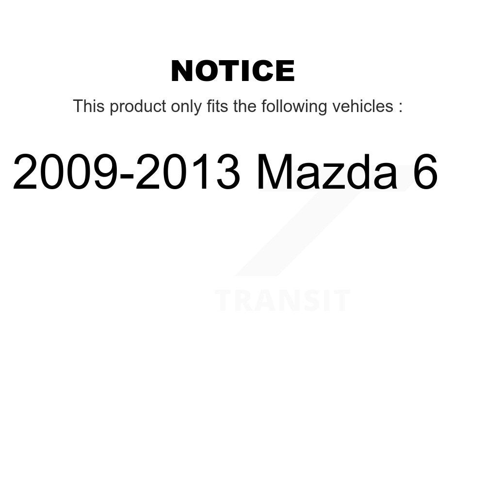Front Outer & Inner Steering Tie Rod End Kit For 2009-2013 Mazda 6 KTR-105090