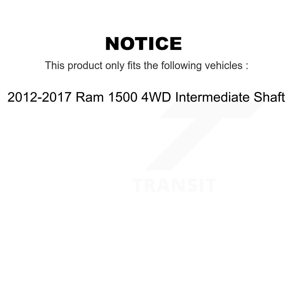 Front Left CV Intermediate Shaft For 2012-2017 Ram 1500 4WD NCV-CH12000
