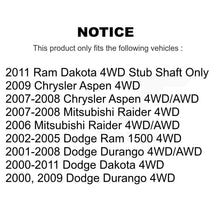 Charger l'image dans la galerie, Front Right CV Intermediate Shaft For Dodge Dakota Ram 1500 Durango Chrysler