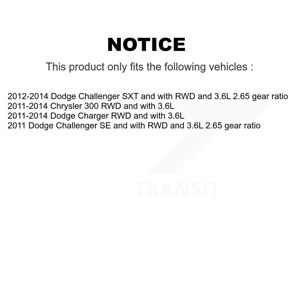 Rear Left CV Axle Shaft NCV-CH12005 For Dodge Chrysler 300 Charger Challenger