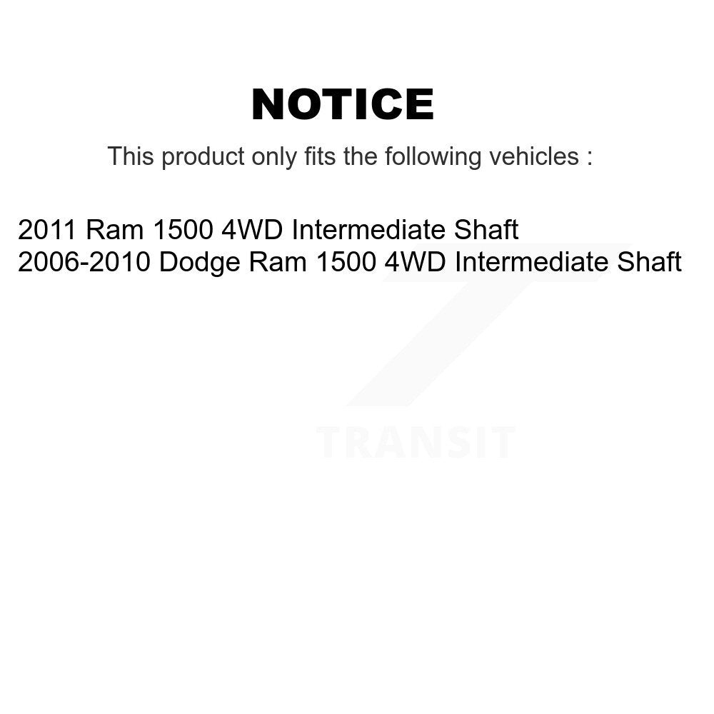 Front Right CV Intermediate Shaft For Dodge Ram 1500 4WD NCV-CH12006