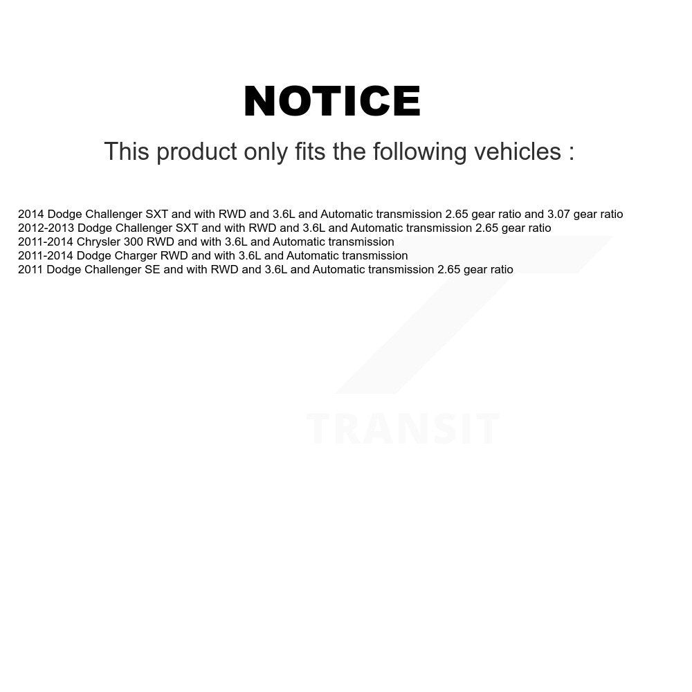 Rear Right CV Axle Shaft NCV-CH12007 For Dodge Chrysler 300 Charger Challenger