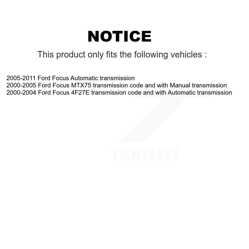 Front Right CV Axle Shaft For Ford Focus NCV-FD11128