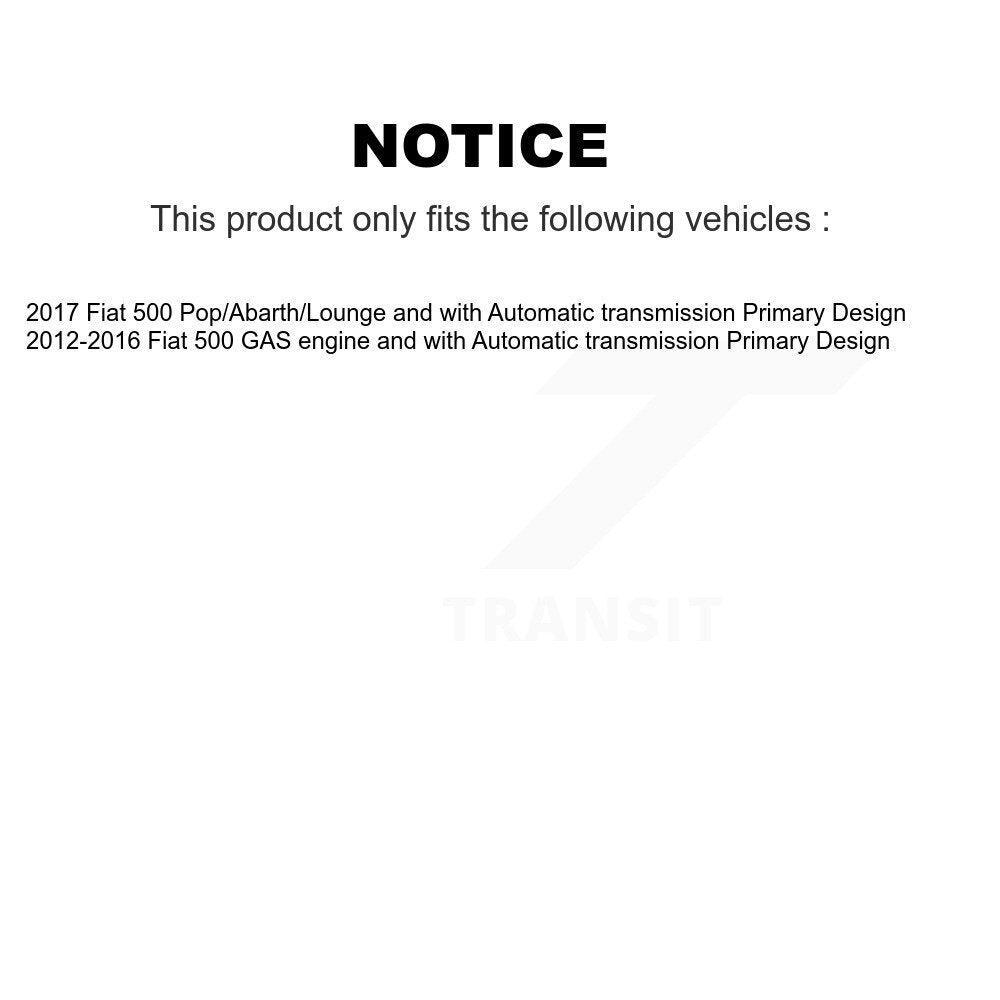 Front Right CV Axle Shaft NCV-FI76002 For Fiat 500 Primary Design