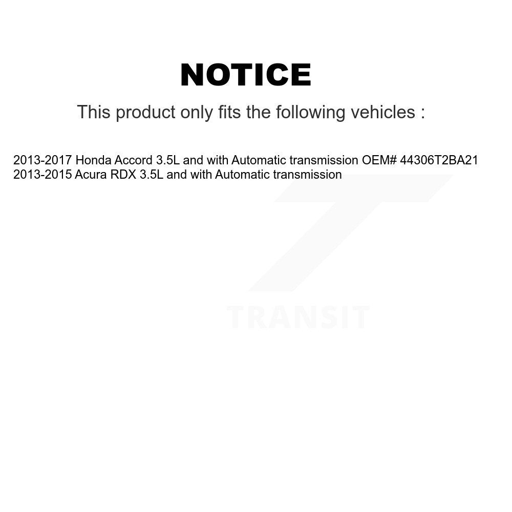 Front Left CV Axle Shaft For Honda Accord Acura RDX NCV-HO36076