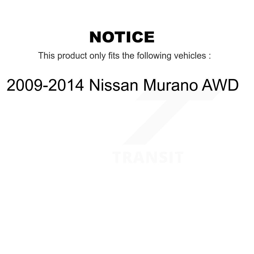 Front Right CV Axle Shaft NCV-NI53994 For 2009-2014 Nissan Murano AWD
