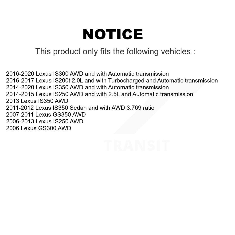 Front Left CV Axle Shaft For Lexus IS250 IS300 IS350 GS350 GS300 IS200t