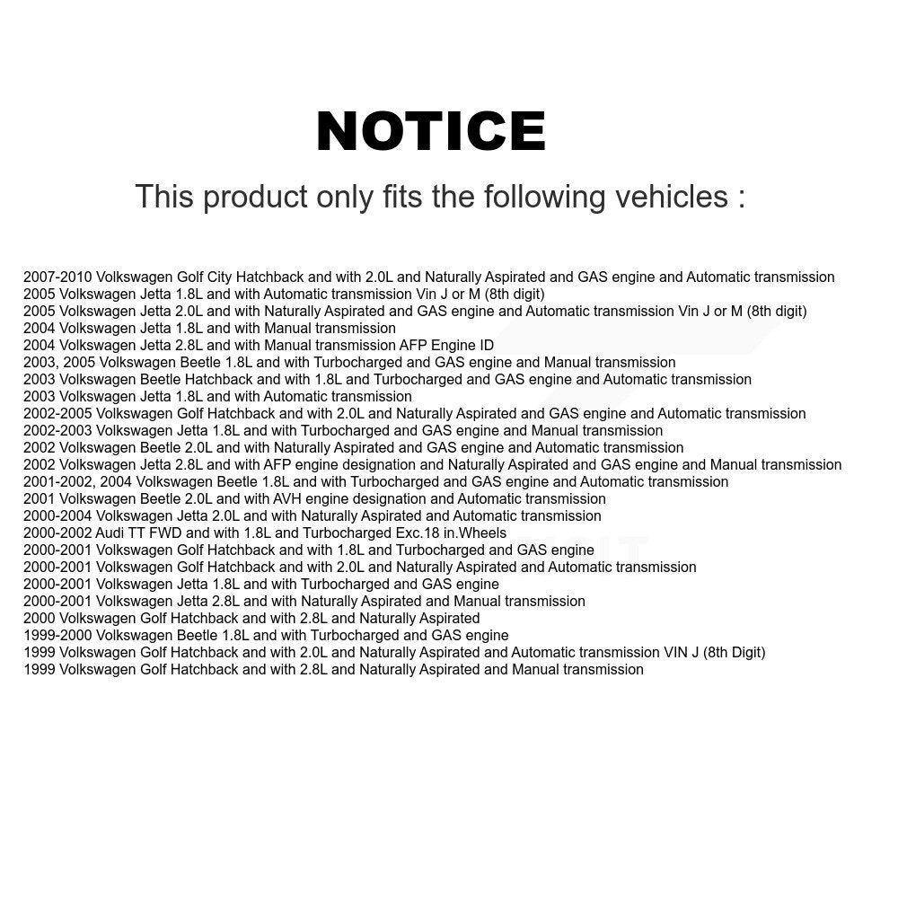 Front Left CV Axle Shaft NCV-VW72059 For Volkswagen Jetta Golf City Beetle Audi TT