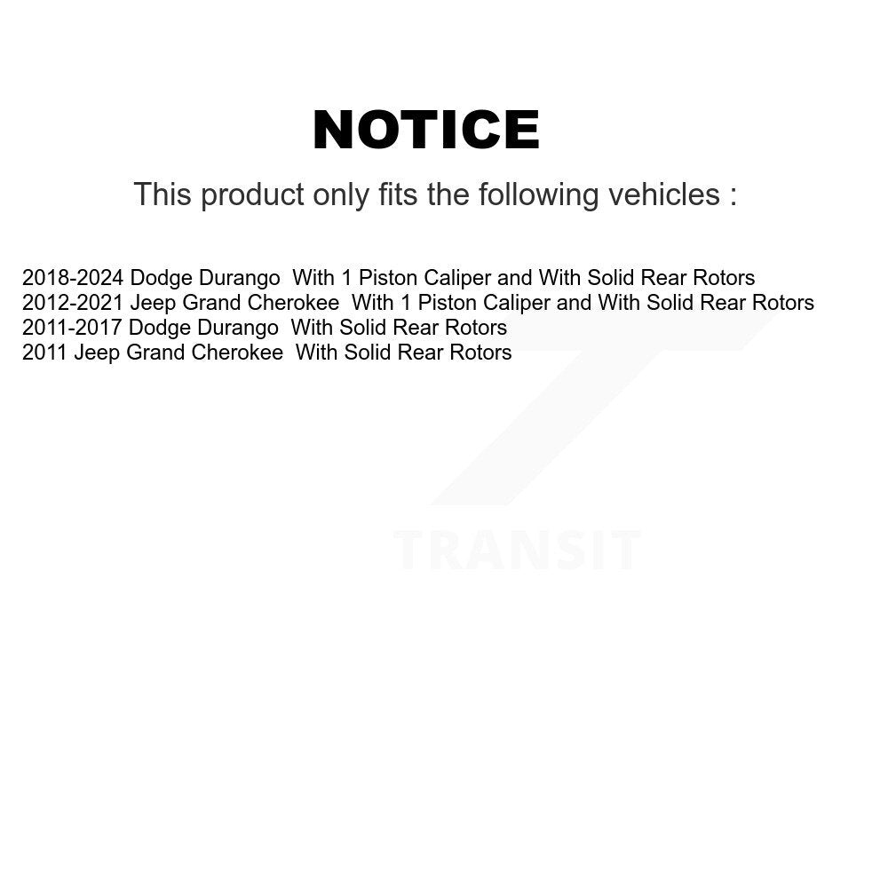 Rear Right Disc Brake Caliper SLC-18B5301 For Jeep Grand Cherokee Dodge Durango