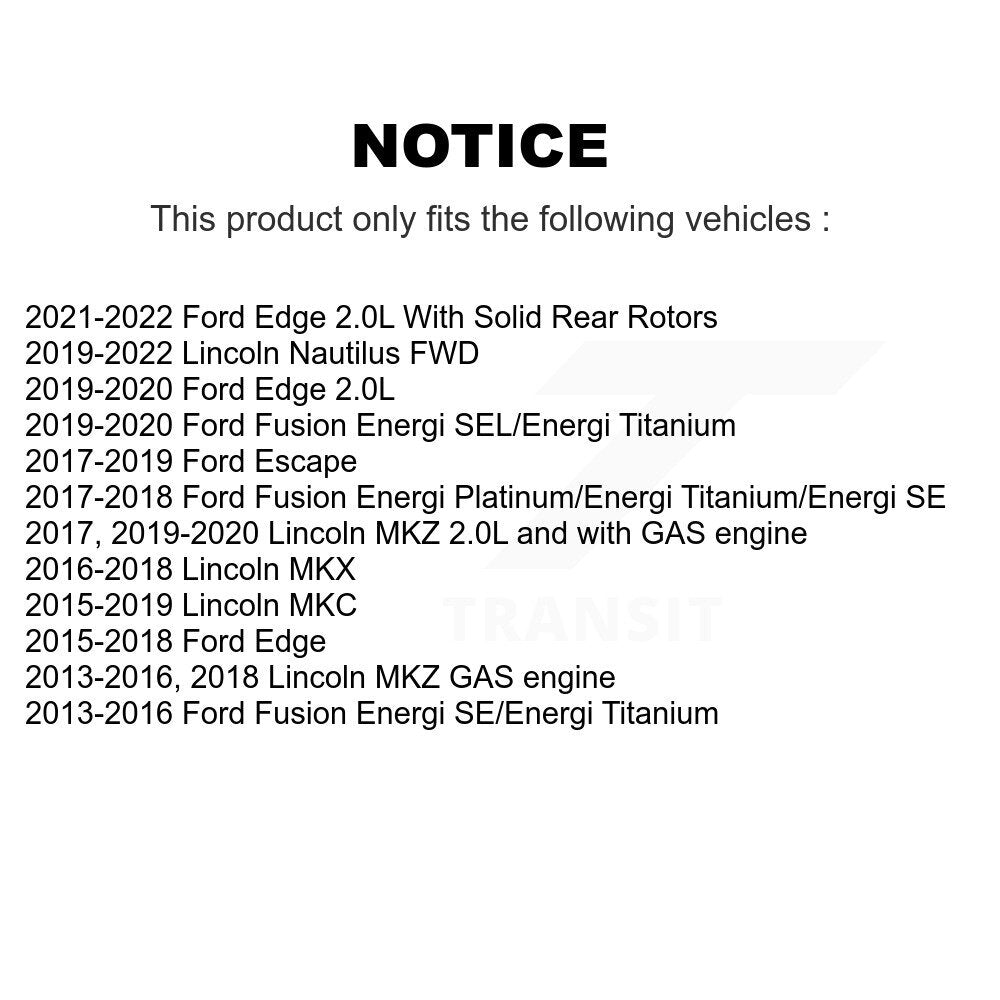 Rear Right Brake Caliper For Ford Escape Edge Fusion Lincoln MKC MKX Nautilus