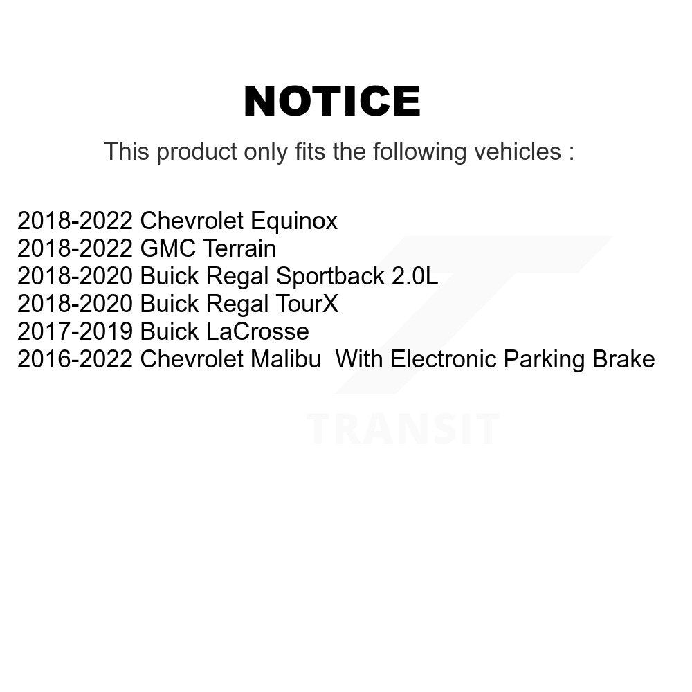 Rear Brake Caliper SLC-18B5544 For Chevrolet Equinox Malibu GMC Terrain Buick