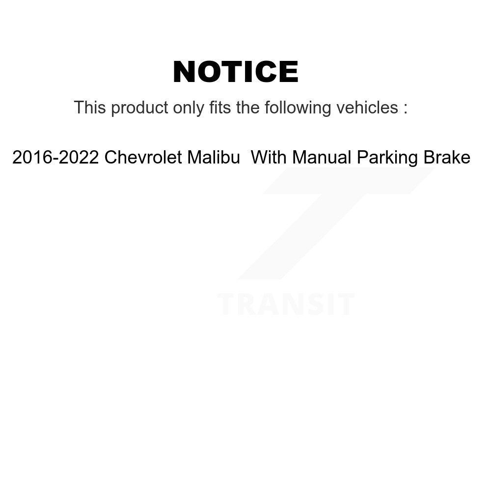 Rear Left Disc Brake Caliper SLC-18B5558 For 2016-2022 Chevrolet Malibu With Manual Parking