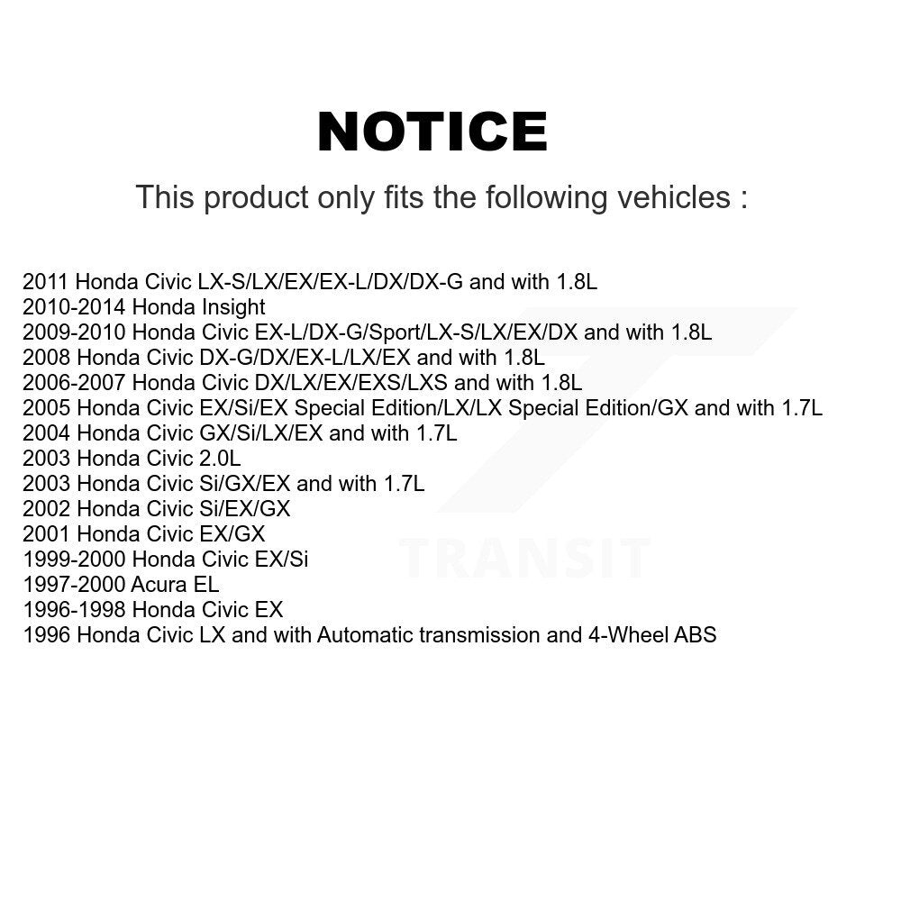 Front Disc Brake Caliper SLC-19B1832 For Honda Civic Insight Acura EL