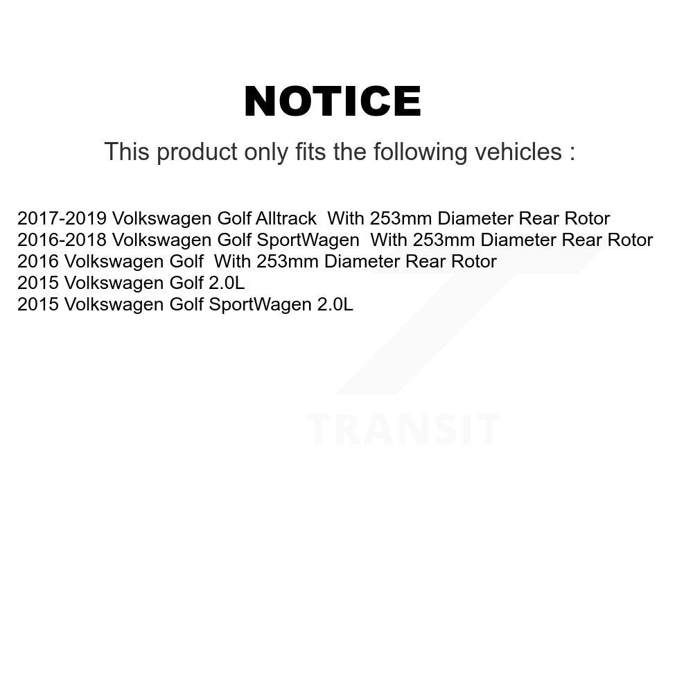 Rear Right Disc Brake Caliper SLC-19B7337 For Volkswagen Golf SportWagen Alltrack