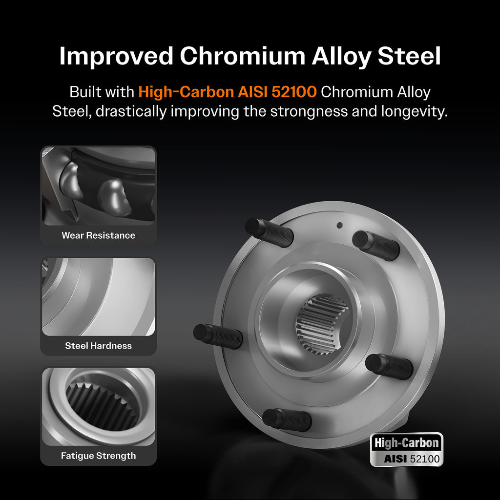 Rear Wheel Bearing And Hub Assembly Pair For Chevrolet Equinox GMC Terrain FWD