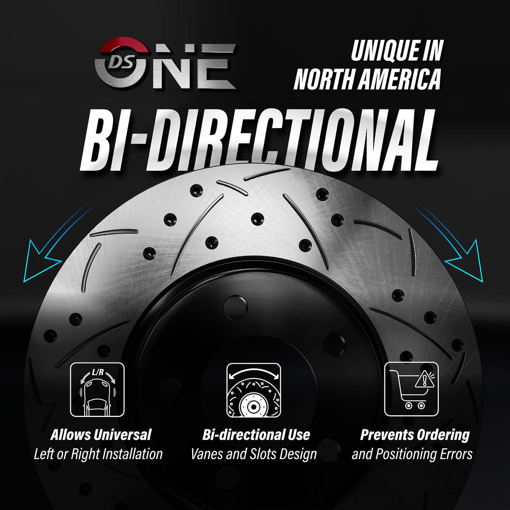 Front Rear Drilled Slot Brake Rotor & Ceramic Pad Kit For Ram 1500 Dodge Classic