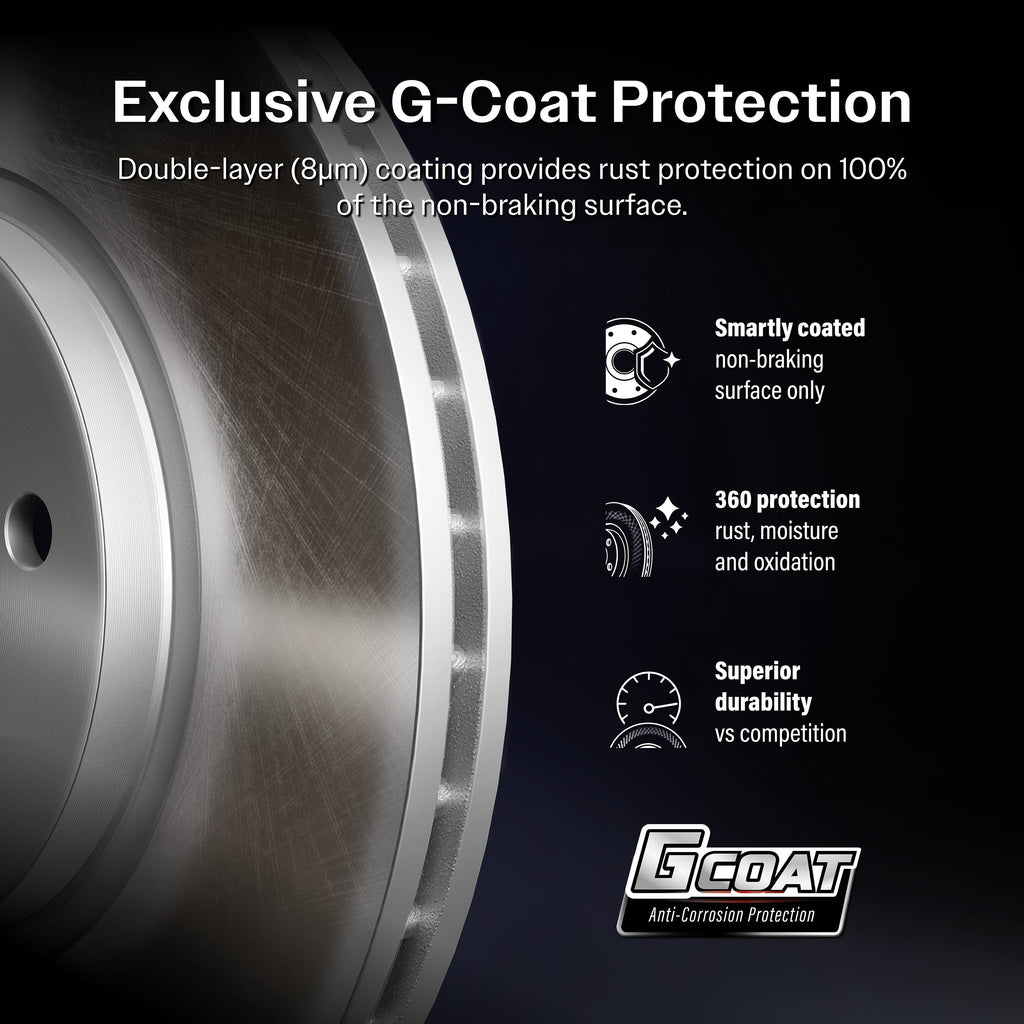 [Front] 2016-2021 Chevrolet Spark Premium Coated Rotors & Ceramic Pads Brake Kit For Max Braking