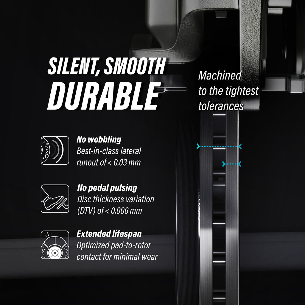 [Front] 2016-2021 Mazda CX-3 FWD Performance Drilled & Slotted Brake Rotor & Ceramic Pads Kit For Max Braking