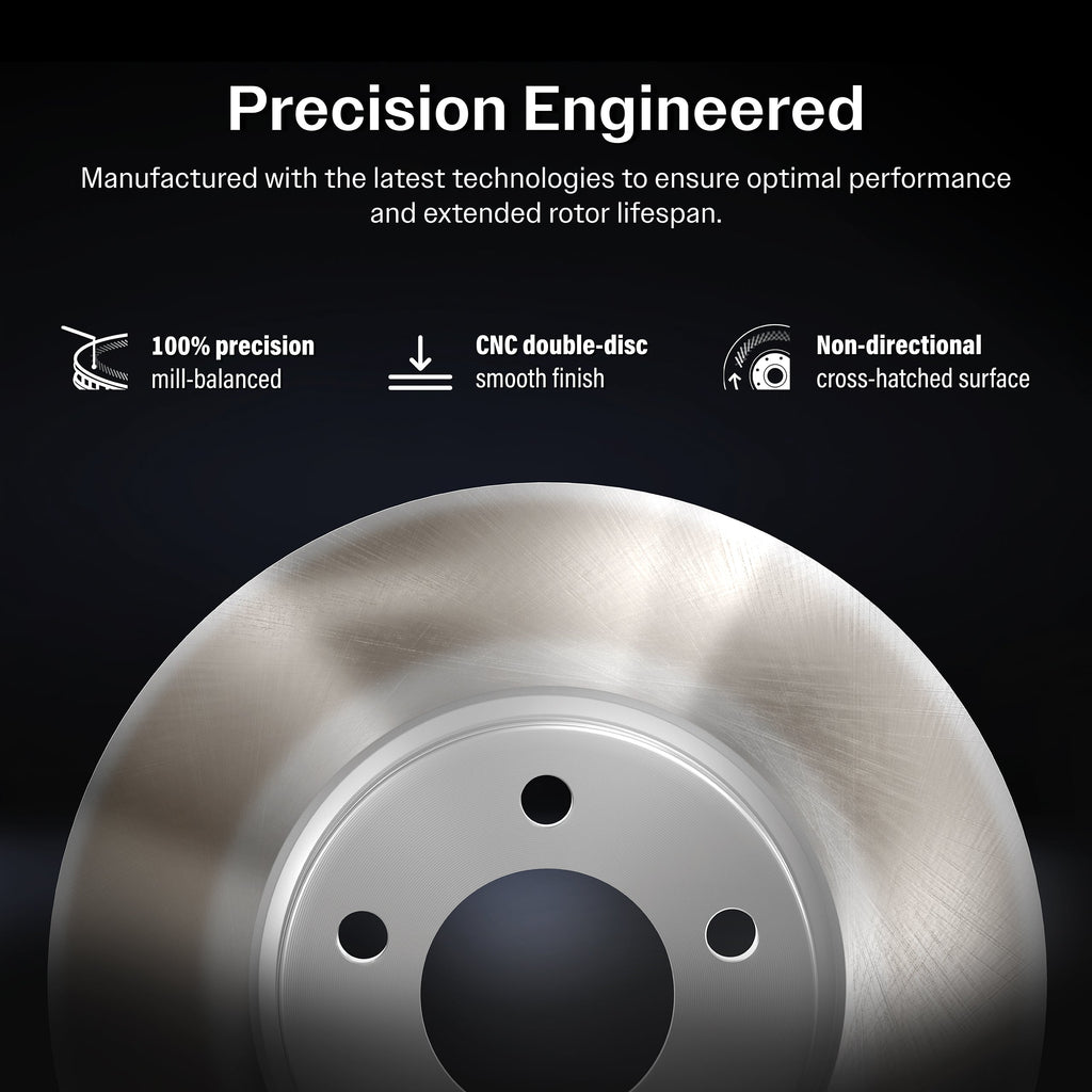 [Rear] 2015-2021 Kia Sedona Premium Coated Rotors & Ceramic Pads Brake Kit For Max Braking