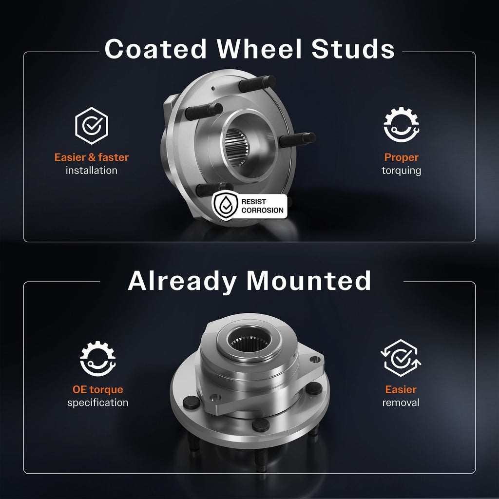 Rear Wheel Bearing And Hub Assembly Pair For 2011-2012 VPG MV-1