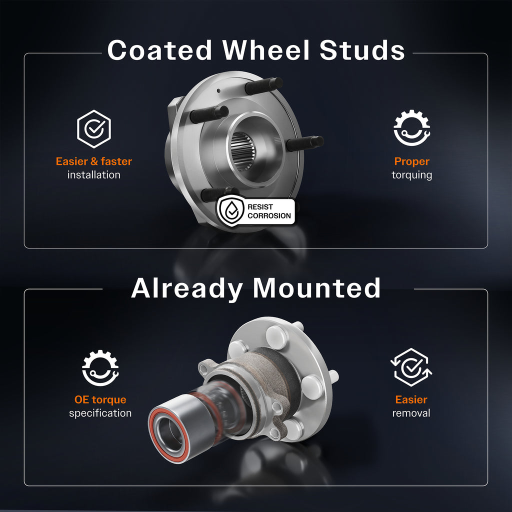 Front Wheel Bearing And Hub Assembly Pair For Toyota C-HR Lexus UX250h UX200