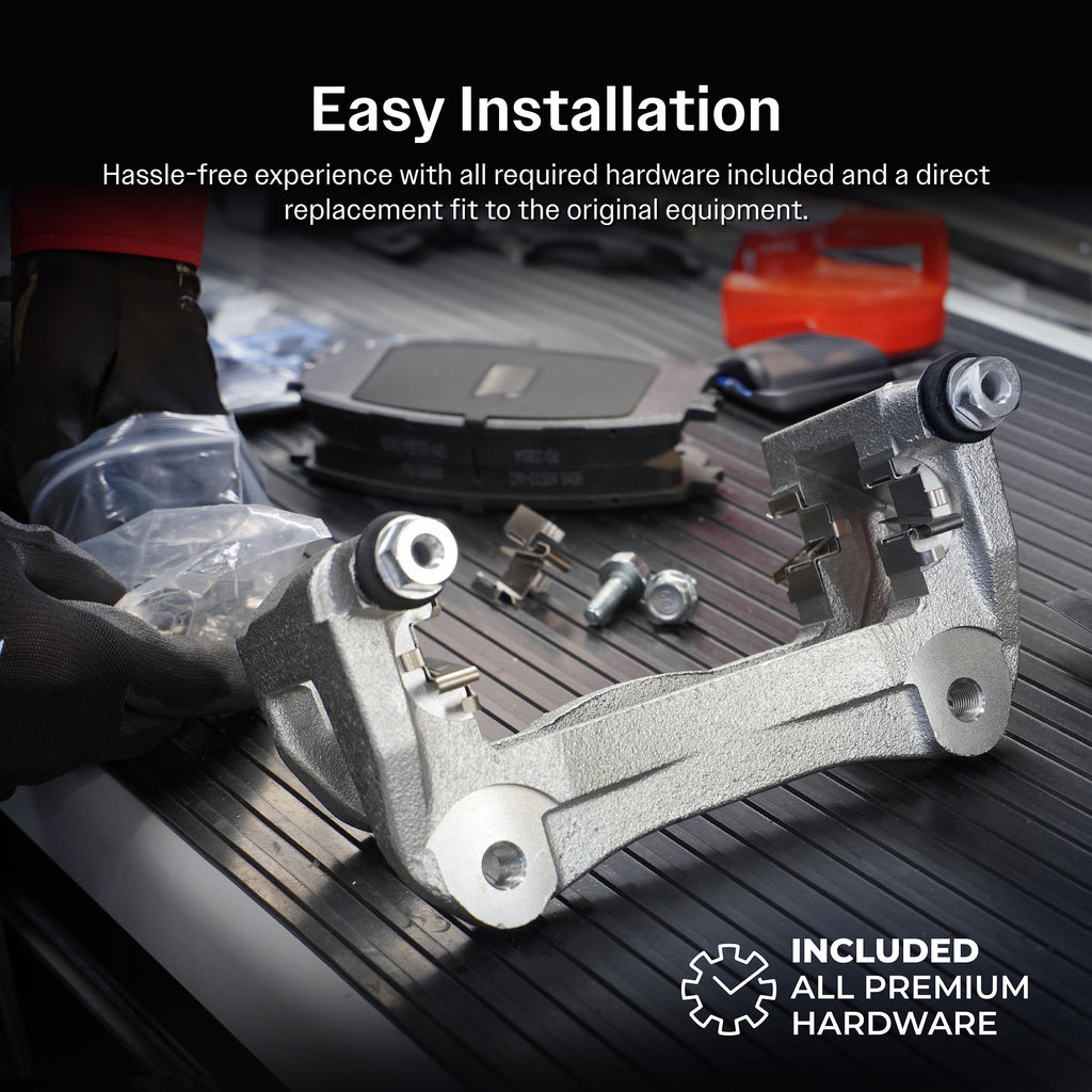 Front Brake Caliper Kit For 2014-2021 Ram ProMaster 2500 3500 1500 With Solid Rear Rotors KBC-100647