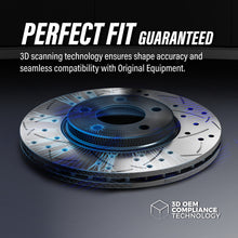 Charger l&#39;image dans la galerie, Rear Drill Slot Brake Rotors Ceramic Pad Kit For Hyundai Sonata Kia Optima Azera