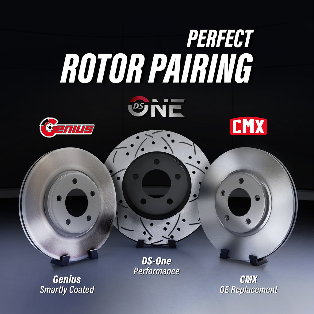 Front Brake Rotors Ceramic Pad Kit For Jeep Grand Wagoneer 3.203" Overall Height