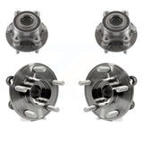 Front Rear Wheel Bearing & Hub Assembly Kit For Ford Fusion Sport with AWD 2.7L