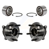 Front Rear Wheel Bearing And Hub Assembly Kit For Ford Focus