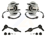 Front Hub Bearing Assembly And Link Kit For 2004 Ford F-150 4WD with 4-Wheel ABS