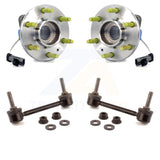 Front Hub Bearing Assembly And Link Kit For 2004-2009 Cadillac SRX AWD