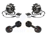 Front Hub Bearing Assembly And Link Kit For Ford F-450 Super Duty F-550 4 X