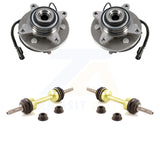 Front Hub Bearing Assembly & Link Kit For Ford Expedition Lincoln Navigator 4WD