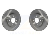 Front Disc Brake Rotors Pair For 2015-2020 Honda Fit