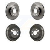 Front Rear Disc Brake Rotors Drums Kit For Honda Civic Fit Insight