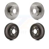 Front Rear Disc Brake Rotors Drums Kit For Ford Ranger Mazda B3000 B4000 4WD