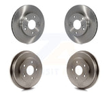 [Front+Rear] 2006-2008 Honda Civic Hybrid Premium OE Brake Rotor Drums Kit For Max Braking