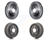 [Front+Rear] 2005 Pontiac Montana AWD Premium OE Brake Rotor Drums Kit For Max Braking