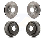 [Front+Rear] 1999 Ford F-150 4WD With 7 Lug Wheels Premium OE Brake Rotor Drums Kit For Max Braking