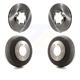 Front Rear Disc Brake Rotors Drums Kit For Nissan Pathfinder INFINITI QX4