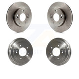 [Front+Rear] 2010-2011 Kia Soul 1.6L Premium OE Brake Rotor Drums Kit For Max Braking