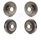 Front Rear Disc Brake Rotors Drums Kit For Hyundai Accent