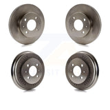 Front Rear Disc Brake Rotors Drums Kit For Hyundai Accent