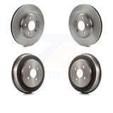 [Front+Rear] 2006 Pontiac Pursuit With Rear Disc Brakes Premium OE Brake Rotor Drums Kit For Max Braking