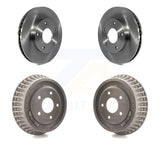 Front Rear Disc Brake Rotors Drums Kit For Chevrolet S10 Isuzu Hombre